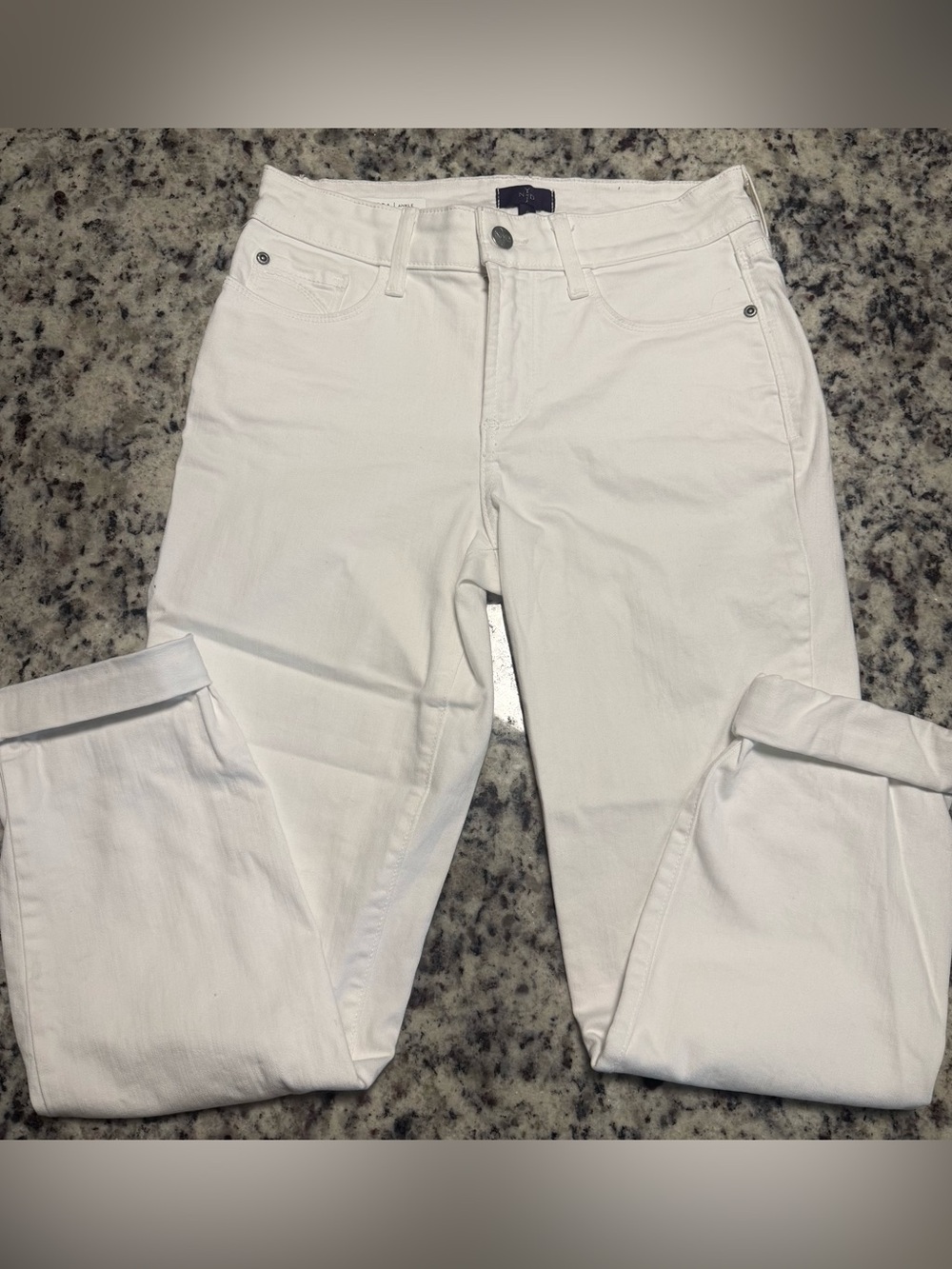 NYDJ Clarissa Optic White Ankle Jeans Size 2 - Picture 1 of 6